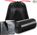 Quick-Dispense Strong Trash Bags 20-23Gal23 Gallon Trash Bags Kitchen DrawstringBlack Garbage Gags UnscentedLawn 1mil Heavy Duty (100)