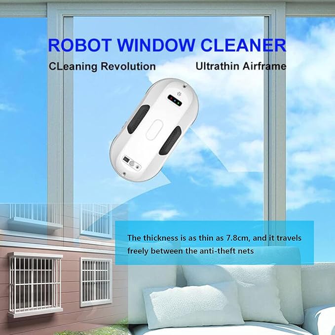 Window Cleaning Robot Hotel Apartment Household Electric Remote Control Glass Cleaning Robot Controlled by Remote Control for Interior/Exterior Highrise Windows/Glass