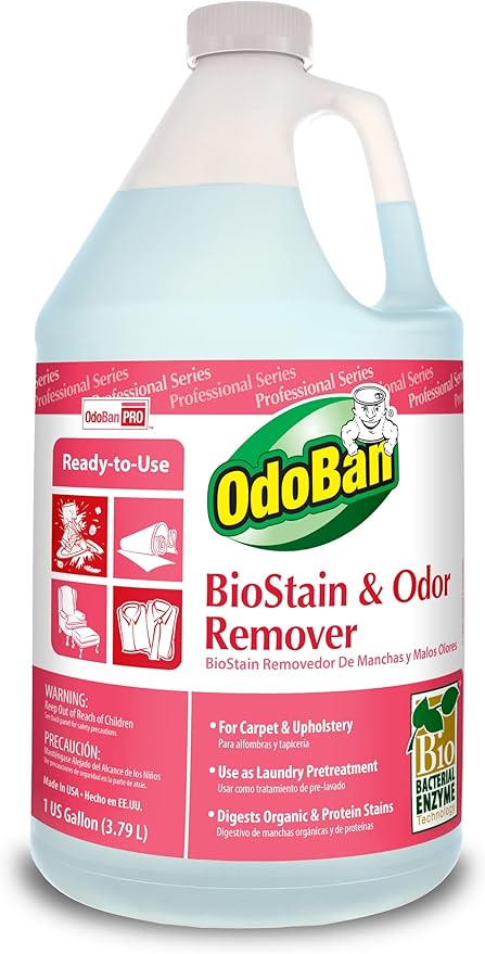 OdoBan Professional Cleaning and Odor Control Solutions Ready-to-Use Biostain and Odor Remover Made in the USA 1 Gallon