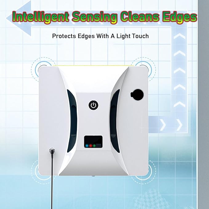 Robot Window Cleaner Electric Glass Cleaning Washer 40mL Water Tank Auto Spray Smart Glasses Cleaning Wiper Remote Control