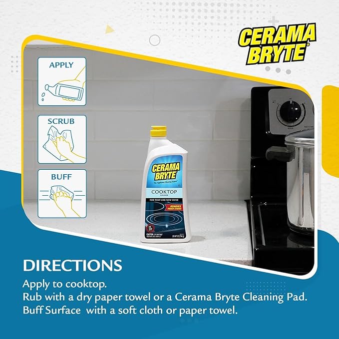 Cerama Bryte Cook Top Cleaner 18 oz 2-Pack &amp 16 oz Stainless Steel 2-Pack