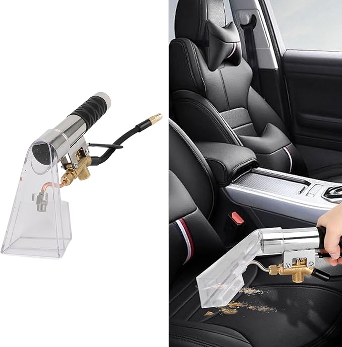 YWBL-WH Extractor Hand Tool Stainless Steel Upholstery Cleaner Lightweight Portable Carpet and Auto Detailing Wand with Clear Head for Efficient Cleaning
