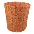 Luxshiny Woven Waste Basket Versatile Imitation Rattan Trash Can for Home Lightweight Storage for Living Room Kitchen Bathroom Economic Practical Design Multi-Functional Household Organizer