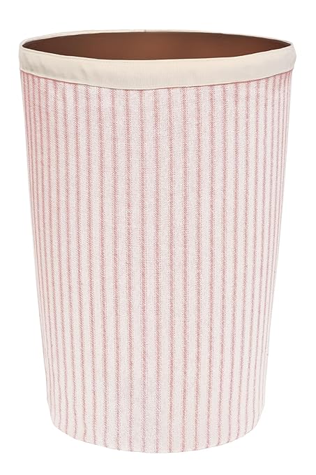 Decorative Things Bathroom Trashcan Small Garbage Can 11.75 Bath Decor Girls Bedroom Baby Nursery Powder Room Plastic Waste Basket Trash Bin and Removable Washable Pink Cover
