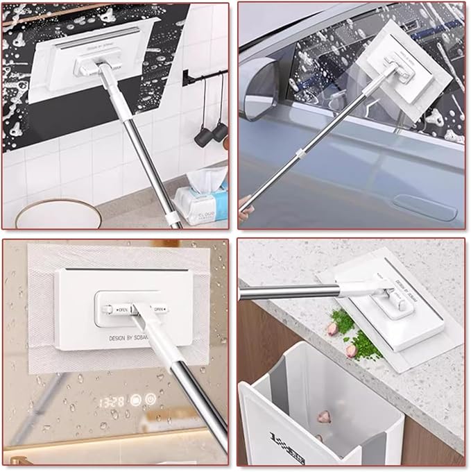 Mini Sweeper Cleaning Mop with Short Handle360° Small Flat Dust MopSuitable for Kitchens Bathrooms Walls and Windows