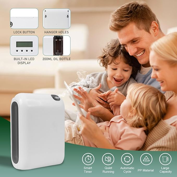Scent Air Machine for Home 1500 Sq. Ft Coverage Waterless Essential Oil Diffuser with Smart Cold Air Technology Bluetooth Fragrance Diffuser for Large Room Hotel Spa Office
