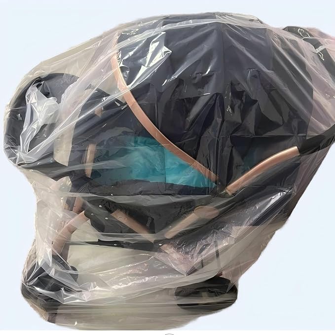 Heavy Duty Contractor Trash Bags Black Low Density Polyethylene 45-50 Gallon 39x46 Inches Easy-Tie for Outdoor Construction Lawn Use 100 Count 100cm x 120cm