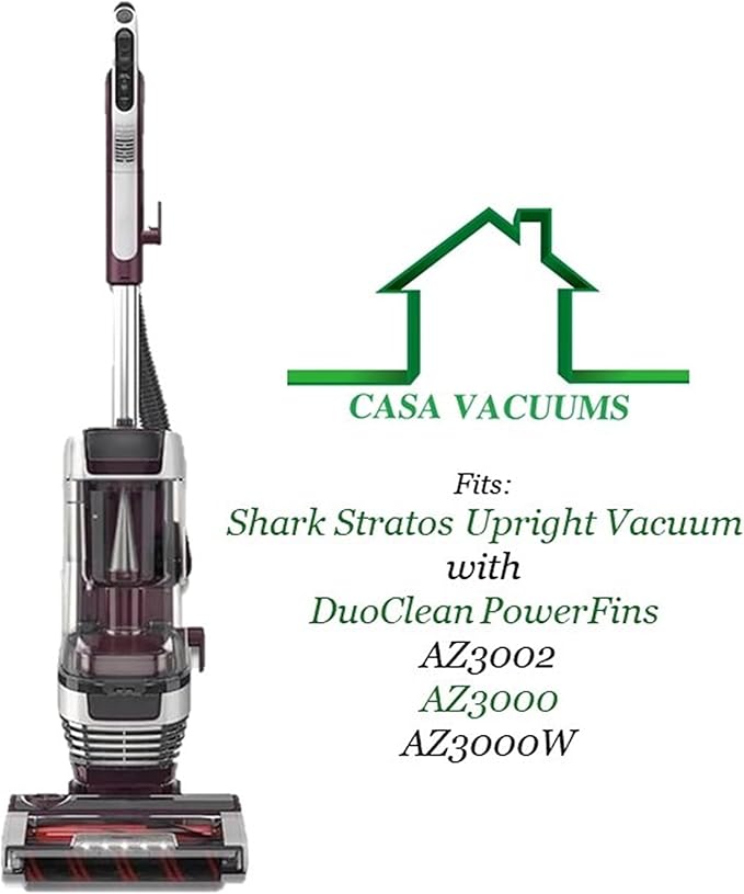 Kit For Shark Stratos DuoClean PowerFins Upright Vacuum AZ3002 - AZ3000 - AZ3000W. 2 Foam Filters 1 HEPA 1 Soft Brushroll 2 Odor Neutralizing Cartridges XFFKAZ3000 XHFAZ3000 1539FC3000 1541FC3000