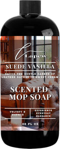 Lapew Suede Vanilla Scented Mop Soap - Luxury Floor Cleaner Concentrate for Mopping Tile Laminate Vinyl &amp Hardwood | Streak-Free Low-Foam | 36 oz