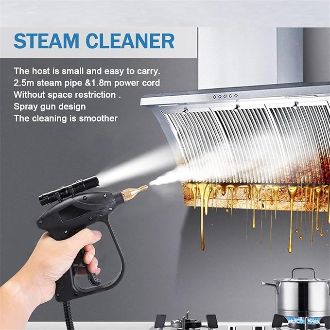Handheld High Pressure Steam Cleaner Portable Steam Cleaning Machine Household Steam Cleaner for Kitchen Bathroom Furniture Car