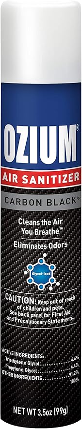 Ozium Air Sanitizer and Odor Eliminator Vanilla and Carbon Black Scents (3 + 4 Pack)