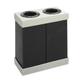 Safco Trash Can Recycle Bin Combo 28 Gallon Each (2 Bin) At Your Disposal Recycling Center Black/Grey