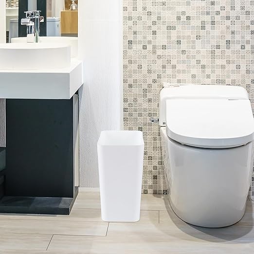 4.5 Gallon Plastic Waste Basket Small Deskside Wastebasket Trash Can for Office Bathroom Bedroom Kitchen 3 Packs