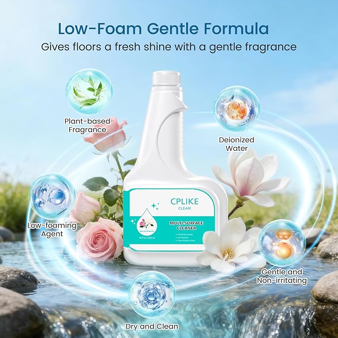 Floor Cleaning Solution Compatible with eufy Omni C20 X8 Pro X10 Omni G series L Series Robot Vacuums Dilution Ratio 1:200 473 ml /15.99 fl oz for Multi-Surface Hard Floor(2 Bottles)