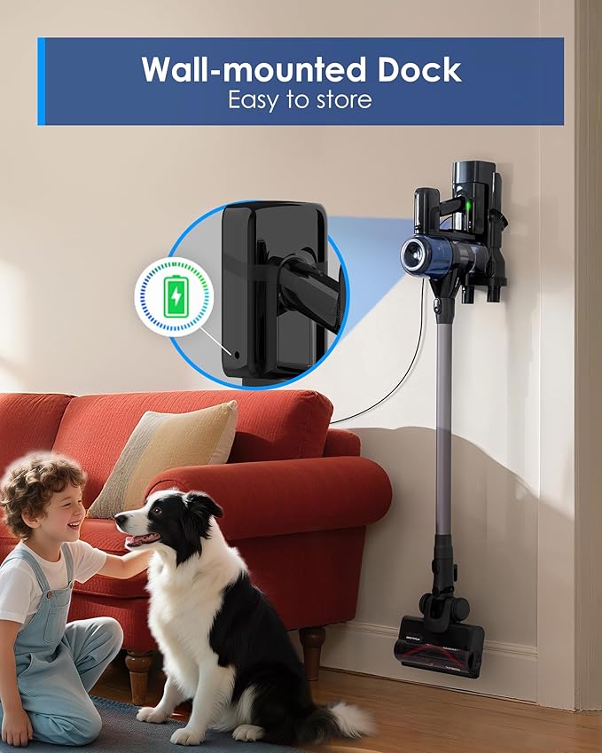 Tineco Pure ONE S30 Cordless Vacuum Cleaner 150AW Powerful Suction Zero Tangle Brush Up to 65min Runtime Stick Vacuum Cleaner for Pet Hair Carpet &amp Hard Floor