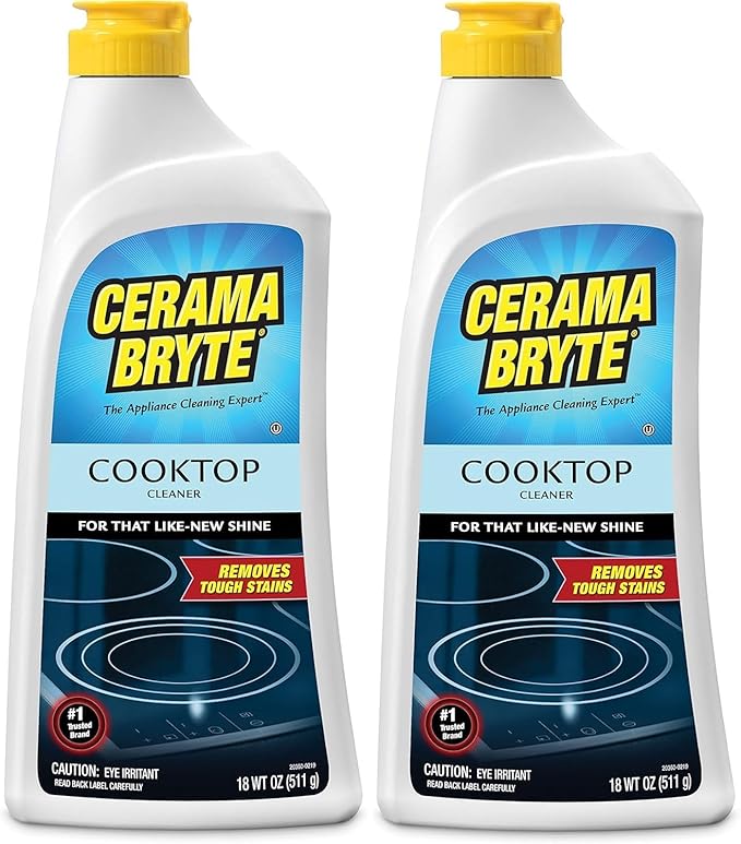 Cerama Bryte Cook Top Cleaner 18 oz 2-Pack &amp 16 oz Stainless Steel 2-Pack