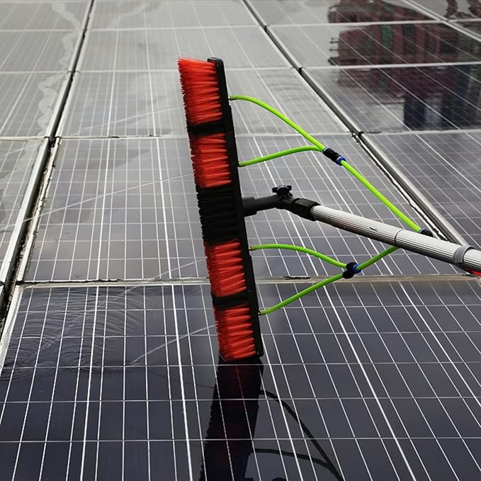 Window Cleaning Pole/Water Fed Telescopic Brush/Extendable Cleaner Conservatory Roof Suitable for Photovoltaic Panel CleaningTrucks Windows/ 5m Rod / 50cm Brush Head