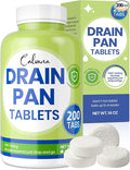 Drain Pan Tabs - 200 Tablets AC Drain Line Cleaner Fast-Acting Treatment for HVAC Window Units Mini-Splits Dehumidifiers Refrigerators - Lasts Up to 4 Weeks No Residue Water-Soluble