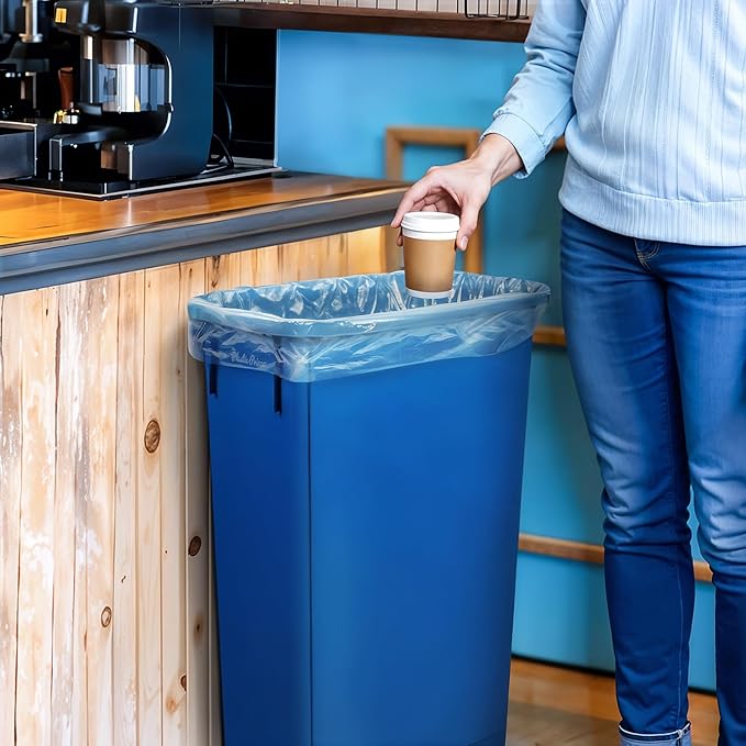23 Gallon Trash Bags 1 Mil Clear Waste Bags Fits Slim Jim 23 Gal Trash Cans 29 x 44 Tall Garbage Trash Can Liners 200 Pack