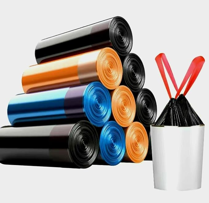 4 Gallon Trash Bag 4 Gallon Drawstring Small Trash Can Liners Colored Garbage Bags Individual Unscented White 4 Gal Small Trash Can Liners Bathroom Trash Bags - Case of 75 Bags