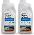 EcoDecors Loveable 2 in 1 Wood &amp Teak Cleaner and Brightener Gel 1 L for Outdoor Use Cleans Renews and Refreshes Outdoor Wood - 2 Pack