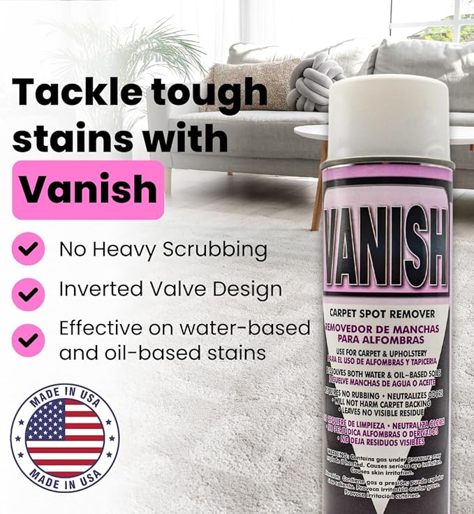 Vanish Carpet Spot Remover - Instant Stain Remover for Carpet &amp Upholstery Leaves No Residue (2)