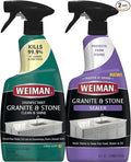 Weiman Disinfecting Granite &amp Stone Daily Cleaner and Sealer Kit - For Granite Marble Quartz Quartzite Slate - 24 oz Daily Kitchen Countertop Cleaner 24 oz Granite &amp Stone Sealer