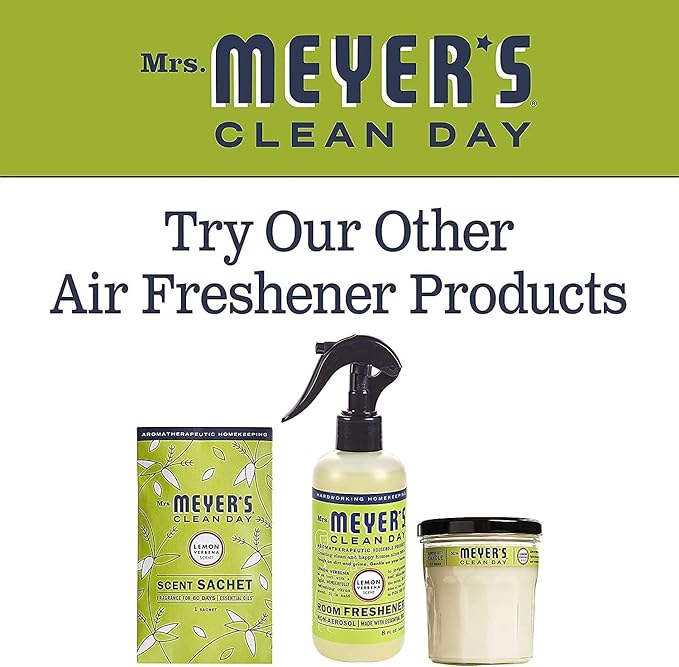 MRS. MEYER'S CLEAN DAY Room Freshener Spray Lemon Verbena Scent Instant &amp Refreshing Fragrance Made with Essential Oils 8 fl oz Spray Bottle (Pack of 6)