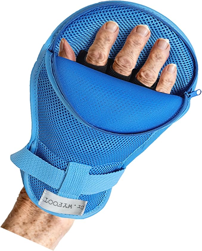 Dementia Restraint Mitts - Anti-Scratch &amp Anti-Pull Safety Gloves for Elderly Reusable with Finger Separation Design