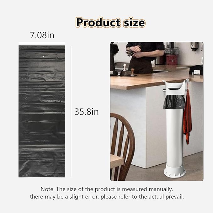Coffee Knock Box Trash Bags for Commercial Floor Standing Thick Garbage Bag for Coffee ShopBarHomeOfficeKitchen50pcs/2 Roll