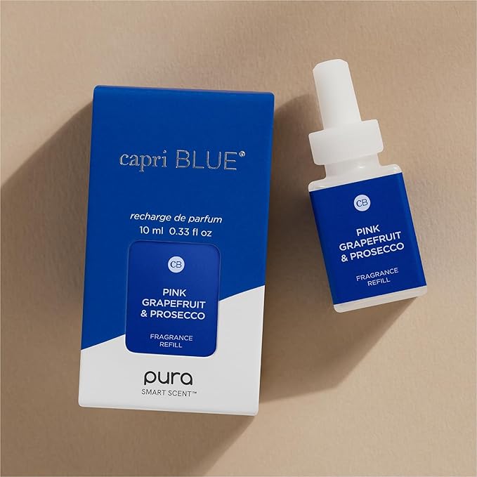 Capri Blue Pura Diffuser Refills – Luxury Home Fragrance – Long Lasting Oil Diffuser Scents with Notes of Mimosa Flower Grapefruit &amp Violet (Pink Grapefruit &amp Prosecco Pack of 2 Pura Refills