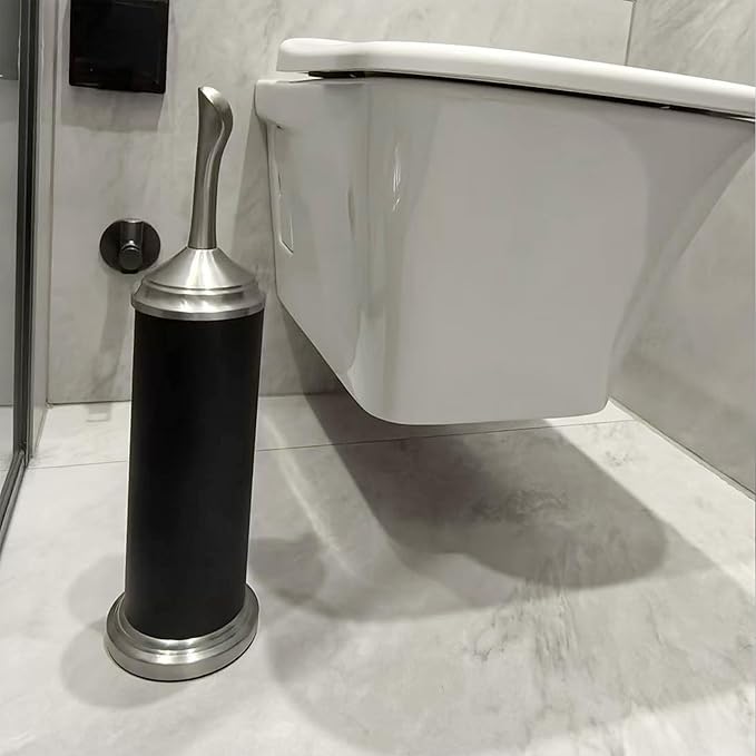 Vince Camuto Toilet Bowl Brush with Holder Durable Bathroom Cleaning Tool Modern Design for Easy Toilet Maintenance Bathroom Cleaner Brush for Efficient Cleaning and Hygiene