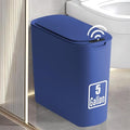 TIPGO 5 Gallon Motion Senor Bathroom Trash Can with Lid Automatic Garbage Can Touchless Smart Plastic Waste Basket for Narrow Spaces Bathroom Office Bedroom Living Room (Blue)