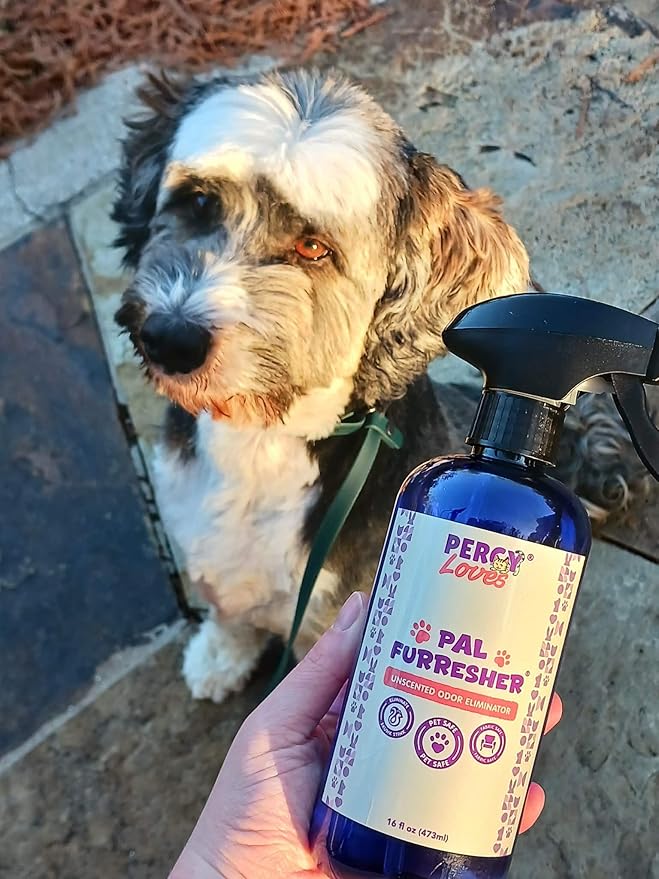 Pet Urine Odor Eliminator &amp Deodorizer – Percy Loves Pal Furresher 16 oz Unscented for Dogs Cats and Home