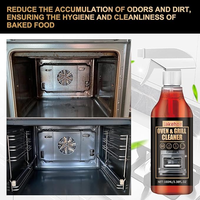 Oven and Grill Cleaner Heavy-Duty Degreaser Spray for Kitchen Stoves BBQ Grills 100ml/3.38 fl oz Professional Strength Grease Remover (23.66 Fl Oz)