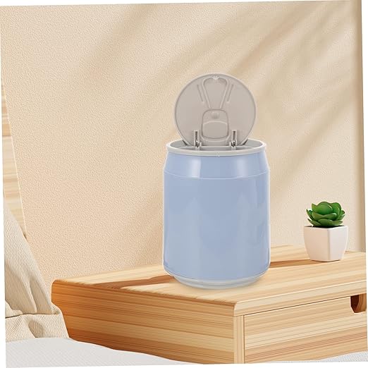 Cabilock 3pcs Mini Trash Can Lid Compact Desktop Wastebasket for Home Office Plastic Rubbish Bin Portable Tiny Trash Container for Indoor Use
