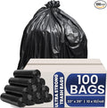 Ultra-Strong Trash Bags 33x39 Inches Heavy Duty 1.2 Mils 100 Count – Large Leak-Proof &amp Tear-Resistant Garbage Bags for Home Kitchen Office &amp Commercial Use 33 Gallon Capacity