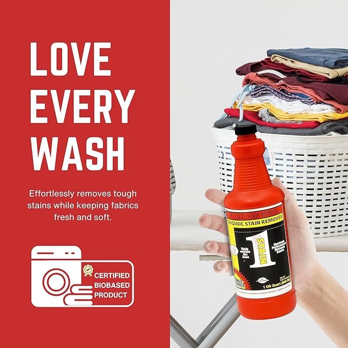 Pro's Choice Stain 1 Effective &amp Incredible Spot Remover for Fabric Organic Stain Remover Laundry Cleaner Grease &amp Spot Cleaner for Clothes Use as Stain Treater Spray for Carpet &amp Couc