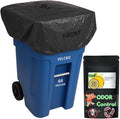 Trash Can Smell Eliminator Cover Odor Eliminating Bag with Optional Straps Lemon Scented Durable Chemical Free 64 Gallon 2 Pack