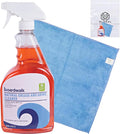 Boardwalk Non-toxic Formula Multi Surface Natural Grease and Grime Cleaner Unscented 32 Fl Oz bundled with Micro Fiber Cloth