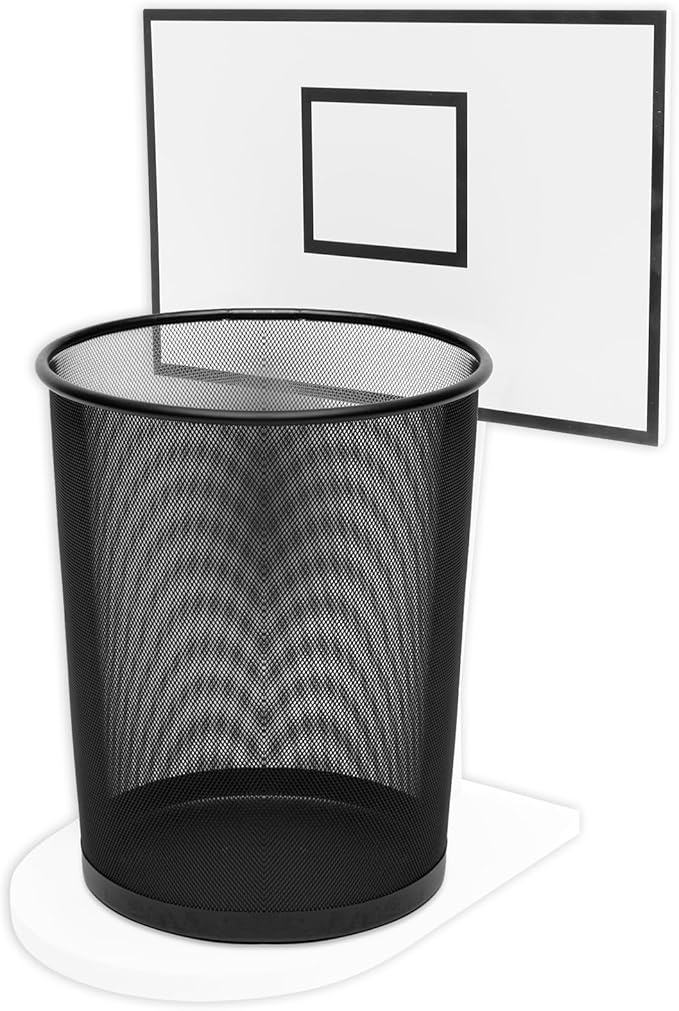 Basketball Hoop Trash Can Basketball Trash Can Holder Net Garbage Waste Basket Bin Fun Throwing Basketball Hoop Laundry Basket for Boys Room Decor Office Gym Party Gifts