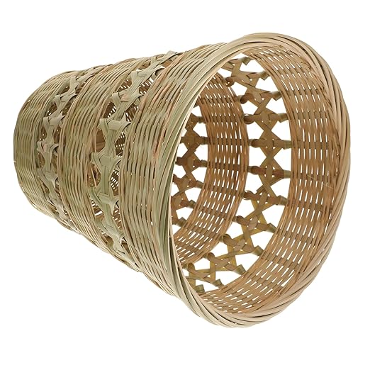 Woven Trash Can Multi Purpose Wastebasket for Bedroom Office Wear Resistant Storage Basket Retro Home Decor
