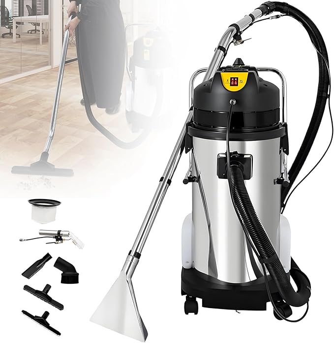 30L/40L/60L Commercial Carpet Cleaning Machine 3 in 1 Professional Extractor Upholstery Wet Dry Vacuum Cleaner Portable Spot Cleaner for Hotels Offices 30L