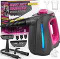 Heavy Duty Handheld Steam Cleaner for Cleaning with Lockable Steam Button&amp11pcs Accessories Unlimited Water Addition for Continuous Steaming Multi-Purpose Steamer for Cleaning Car Grout (Purple