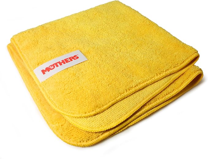 Mothers Professional Grade Premium Microfiber Towels 12-Pack 16”x16” — Dual-Nap 400 GSM Lint-Free Clear Coat Safe Ultra-Soft &amp Absorbent for Wax Polish Detailers Glass &amp Interior (90-