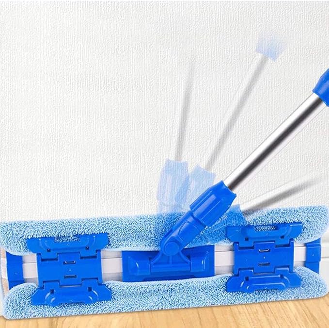 MopMicrofiber Hardwood Floor Mop - Stainless Steel Handle with Extension and Reusable Pads for Wet or Dry Cleaning