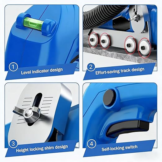 Professional Grout Removal Tool 1200W Powerful Electric Tile Joint Cleaner with 100mm Blade Tile Grout Remover Machine for Removing Old Cement Caulking Agent