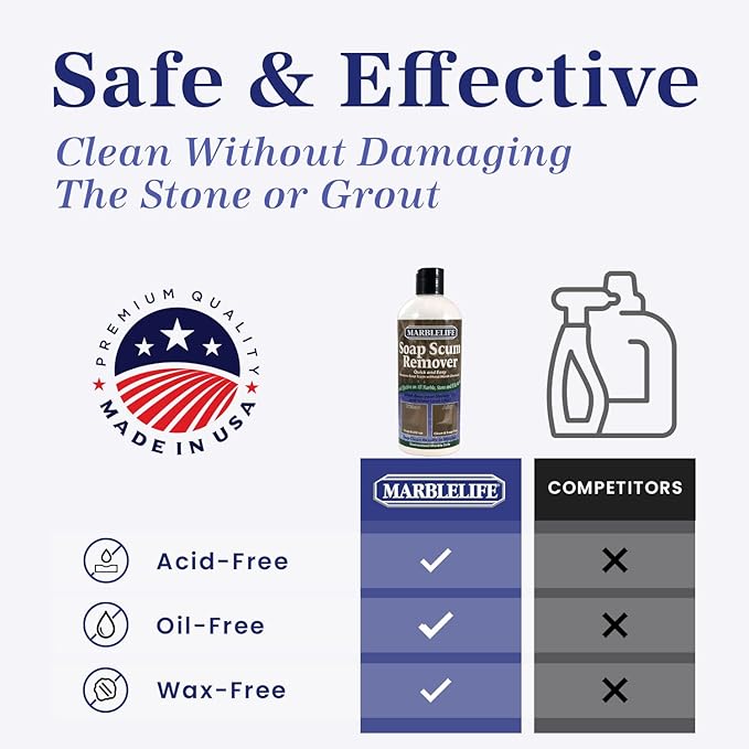 Marblelife Soap Scum Remover Heavy Duty Cleaner for All Tile Surfaces 15oz