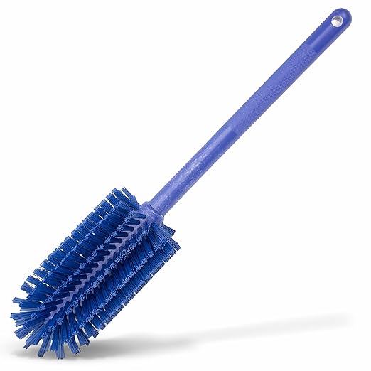 SPARTA Large Water Bottle Brush Ideal for Wide-Mouth Jars Bottles and Tumblers Dishwashing Tool with Handle for Home and Commercial Kitchens Plastic 16 Inches Blue