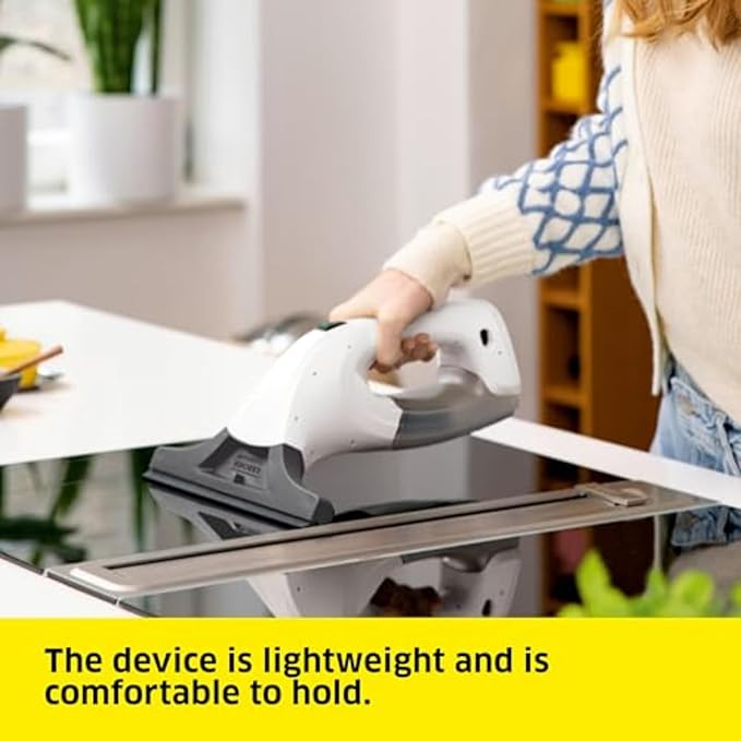 Kärcher WV 1 Electric Window Vacuum Squeegee 10 - Perfect for Showers Mirrors Glass and Countertops - Electric Squeegee